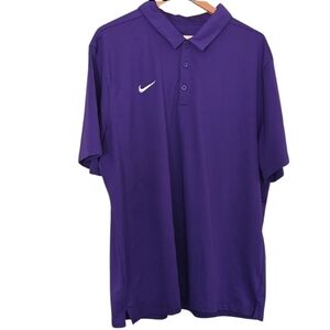 Nike Men's Purple Swoosh Piqué Polo Shirt Golf Preppy Prep Tenniscore